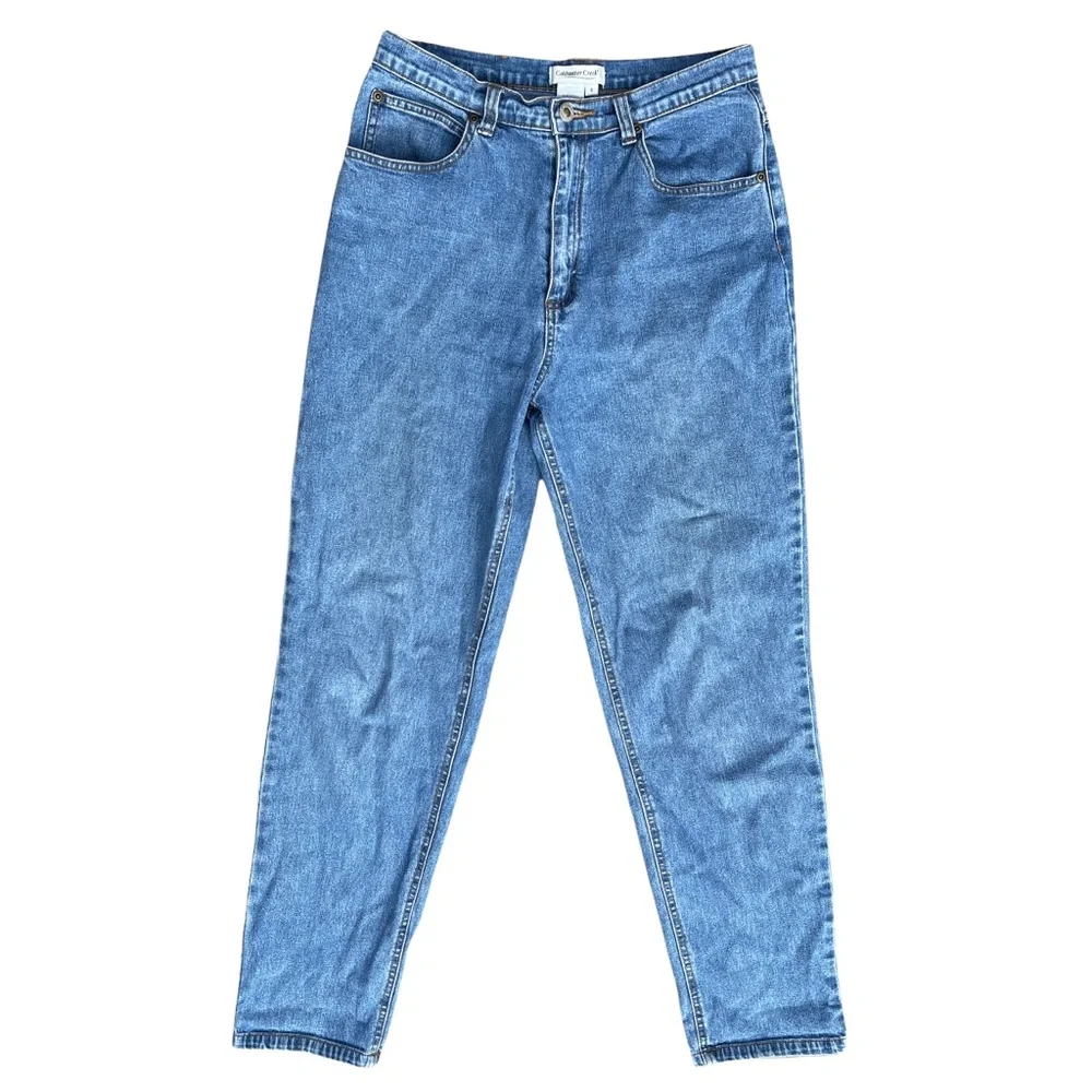 Coldwater Creek High Waisted Straight Leg Mom Medium Wash Denim Jeans Size 6